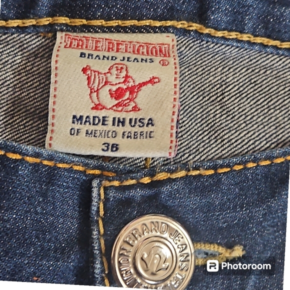 True Religion Denim  BIG BILLY T Stitch Bootcut Jean Men's  Size 36, Like New. - Picture 9 of 15